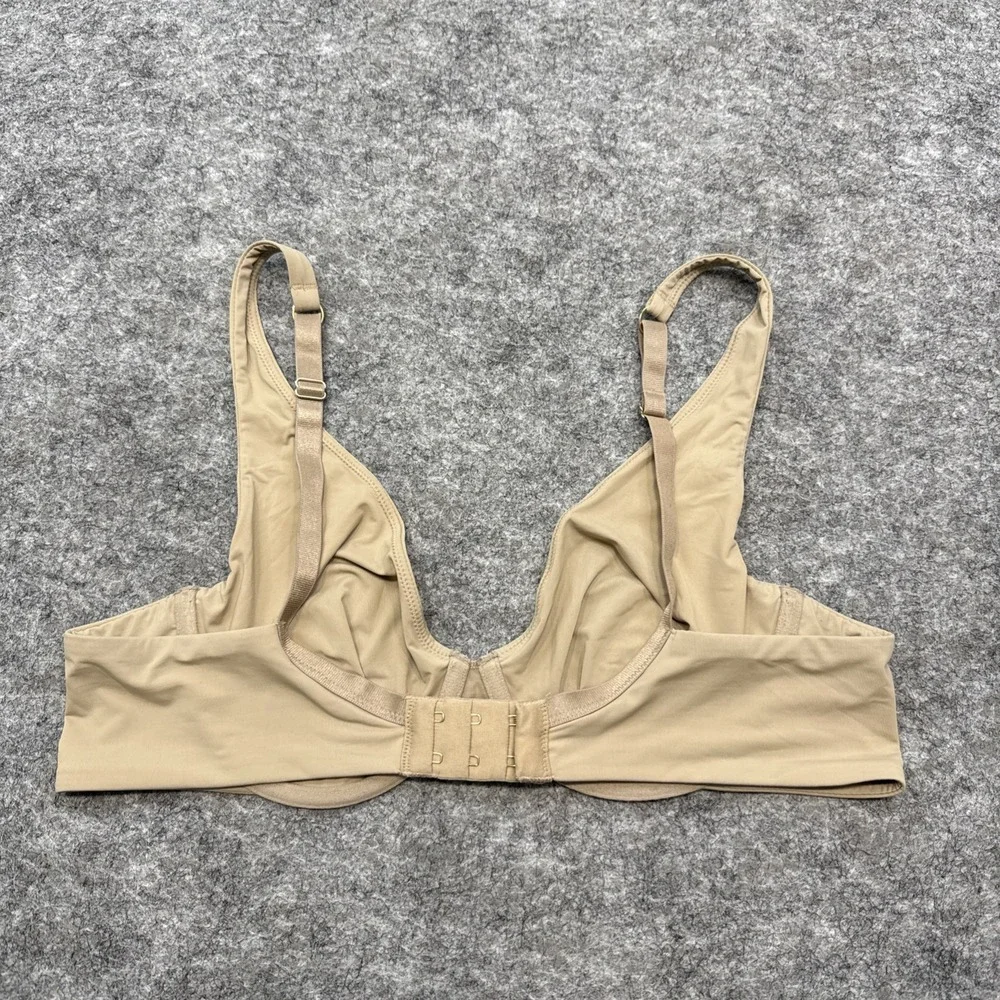 Third Love Second Skin Unlined underwire bra womens 36A 1/2 tan silky microfiber